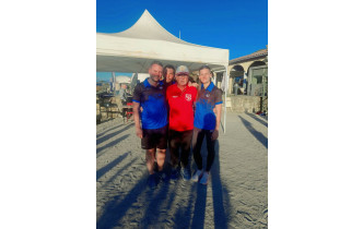 Kévin LAGIER, Pauline ANDRE, Cédric CAMPAGNINI accompagné de Jean-Marie GIRARD de l'ESB LA SAULCE-CURBANS